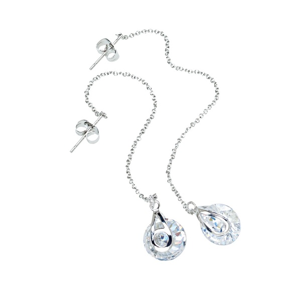 Jewelry - Cubic Zirconia Sterling Silver filled Threader Earrings